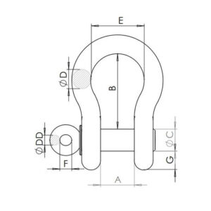 Manilha Curva Alloy PR (MFA)