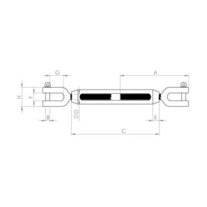 Esticadores para Cabo de Aço Tubular (ESTT) – Manilha x Manilha