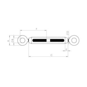 Esticadores para Cabo de Aço Tubular (ESTT) – Olhal x Olhal